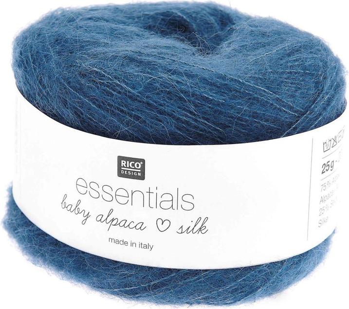 Produktbild Rico Essentials Baby Alpaca Loves Silk blau, 25 g, 200 m, 75 % Alpaka, 25 % SE (200 m)