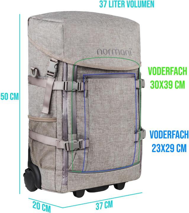 Produktbild Normani Reisetasche mit Rucksack (42 l, Handgepäck (bis 50l))
