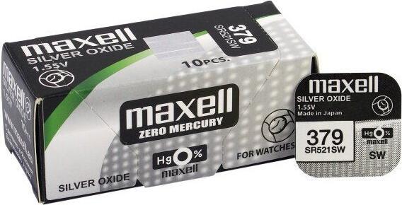 Actual product image Maxell Silver Oxide SR521SW (1 pcs., SR63, 16 mAh)