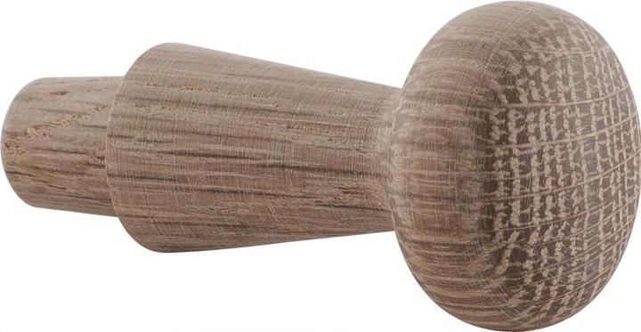 Alles im griff Mantelhaken Horus zum Einbohren ø 10 x 12 mm, Tiefe 35 mm, Eiche roh