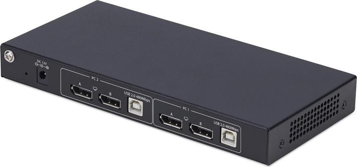 StarTech .com P2ADD121D-KVM-SWITCH, 3840 x 2160 pixels, 4K Ultra HD, 36 W, Noir