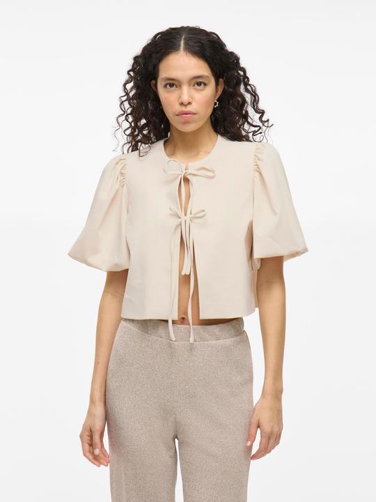 Actual product image Vila Top with short sleeves tied at the front (42)
