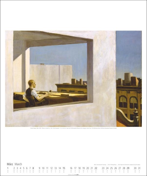 Produktbild Edward Hopper Kalender 2026 (46 x 55 cm, Deutsch, Englisch)