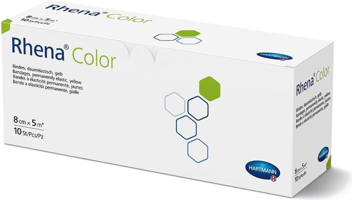 Rhena Color Elastische Binden 8cmx5m gelb offen