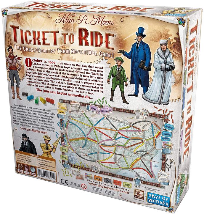 Actual product image Enigma Ticket to Ride - USA (Nordic) (DOW7201S) (English)