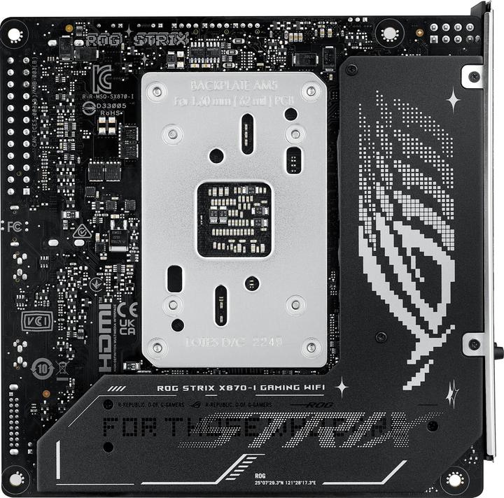 Image du produit ASUS ROG STRIX X870-I GAMING WIFI (mITX, X870, AM5, DDR5) (AM5, AMD X870, Mini-ITX)