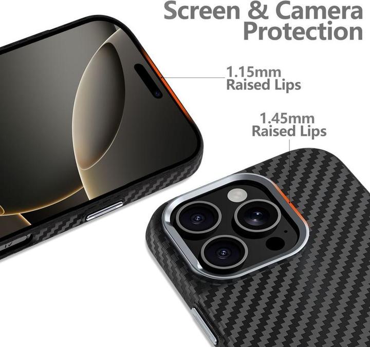 Produktbild Tech-Protect Ion Carbon MagSafe Case für iPhone 15 - Schwarz (Apple iPhone 15)