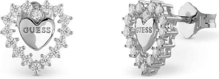 Immagine prodotto Guess Orecchini JARDIN HEART & CRYS STUDS da 10MM (Argento 925)