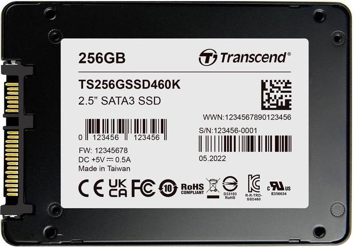 Actual product image Transcend Internal mSATA SSD TS256GSSD460K-VS1 (256 GB, mSATA)
