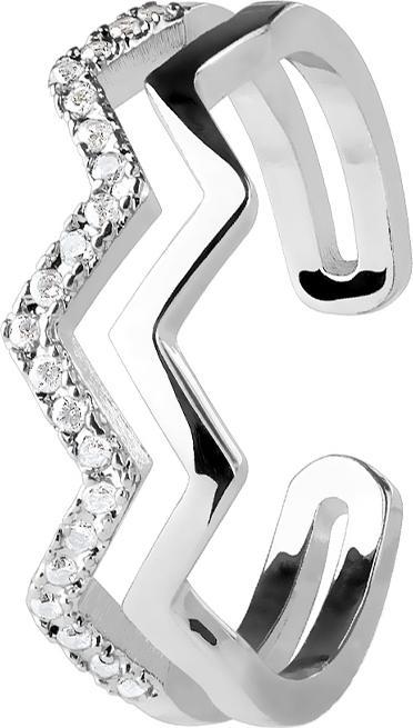 Immagine prodotto Hollywood Body Jewelry Anello onda d'argento con cristallo (47)