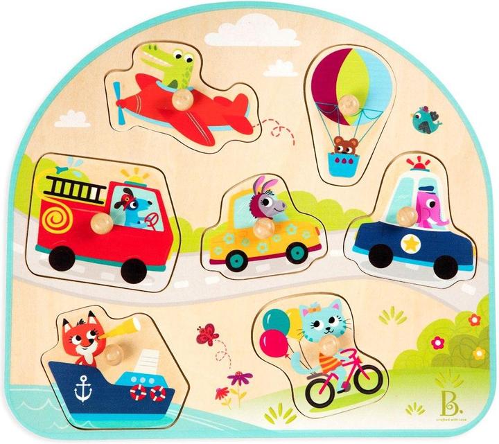 Produktbild B.toys B. Vehicles On The Go - Holzpuzzle Verrückte Fahrzeuge 7-teilig (7 Teile)