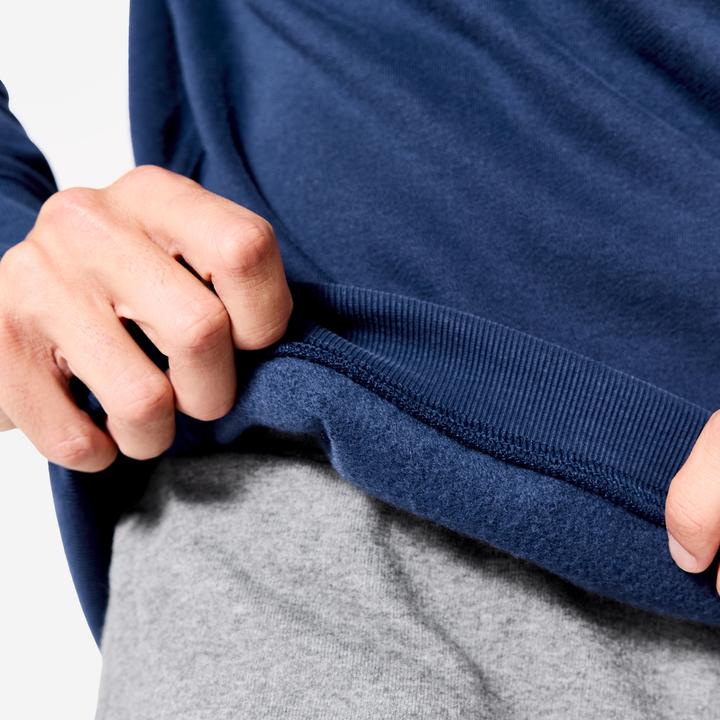 Actual product image Domyos Sweatshirt Herren warm Baumwolle - dunkelblau (S)