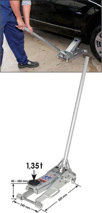 Produktbild Vigor Hydraulik Alu Rangier-Wagenheber 1,35 Tonnen ∙ V2481