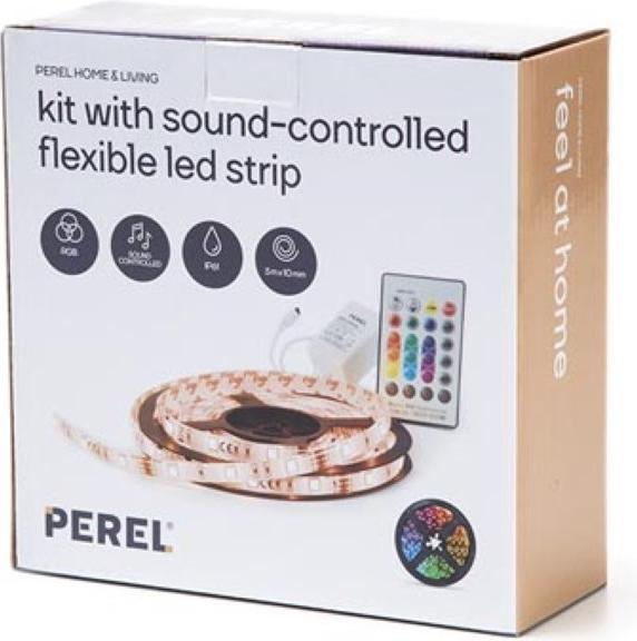 Image du produit LED Strips Consumer Kit Ruban à LED Flexible Piloté Par Musique Avec Contrôleur Et Alimentation - Rvb - 150 LED - 5 m... (RGB, 500 cm, Intérieur)