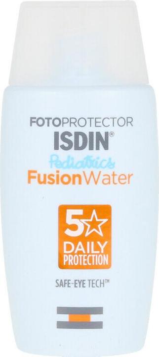 Actual product image Isdin Fotoprotector Pediatrics Fusion Water SPF50+ 50ml (Suntan cream, SPF 50, 50 ml)