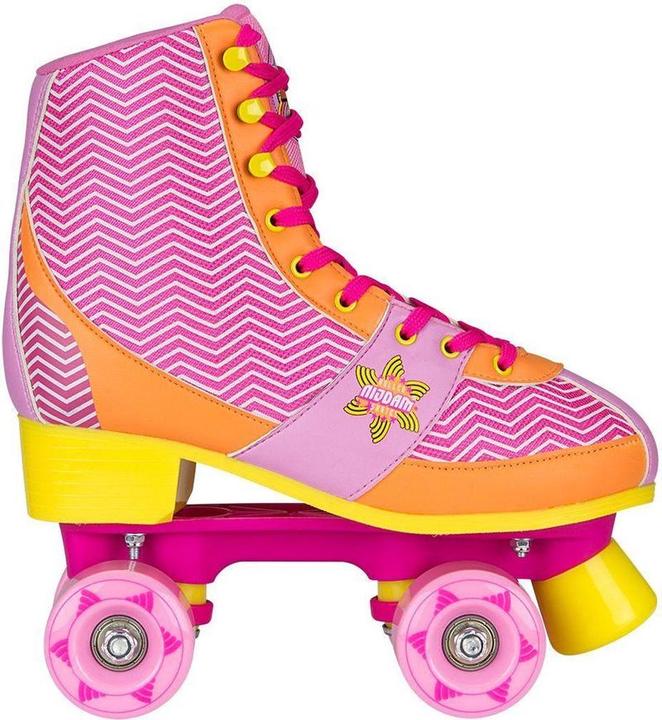 Nijdam Rolschaatsen - Chevron - Fuchsia/Oranje/Geel - 35/36 (35)