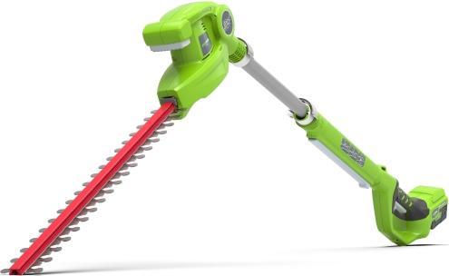 Produktbild Greenworks G24PSHK2 2-in-1 Akku Stabheckenschere inkl. Akku 2Ah und Ladegeraet (Akkubetrieb)