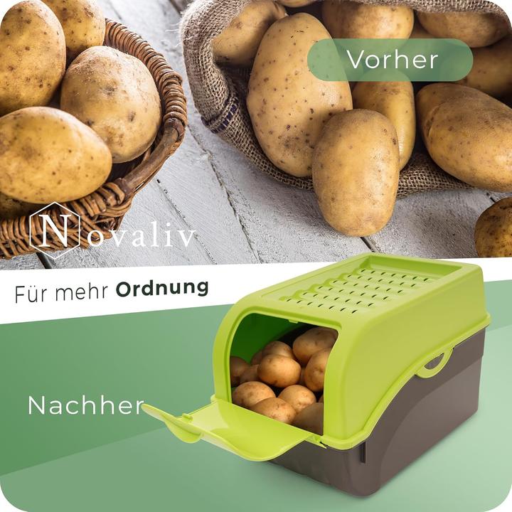 Actual product image Novaliv Vegetable Box Set, Green (29 x 20 x 14 cm, 9 l)