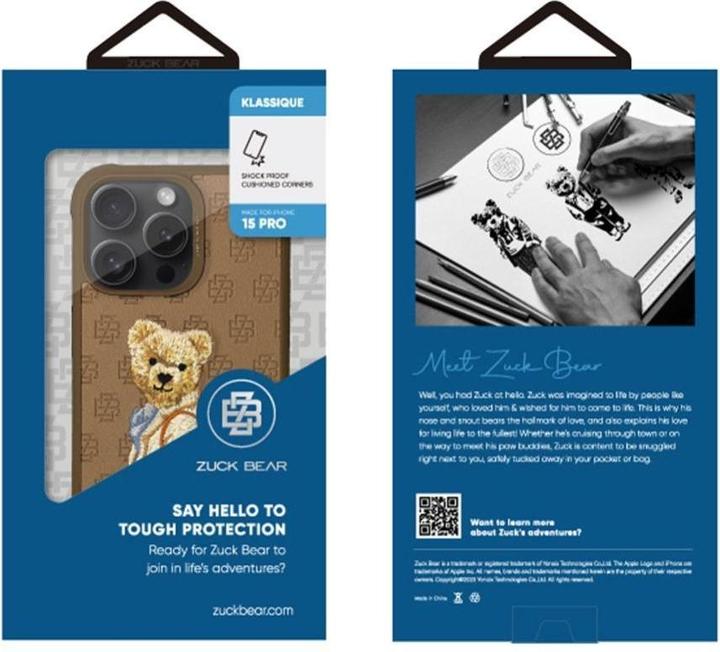 Actual product image Zuck Bear Headphone case case PARIS GENTLEMAN for IPHONE 15 Pro bag (Apple iPhone 15 Pro)