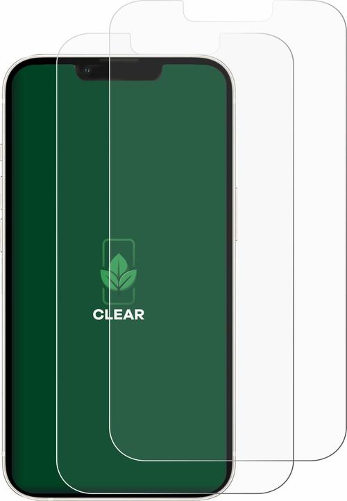 Produktbild ScreenLeaf Schutzfolie nachhaltiger Displayschutz Displayschutzfolie Folie Klar Transparent (2 Stück, Apple iPhone 13)