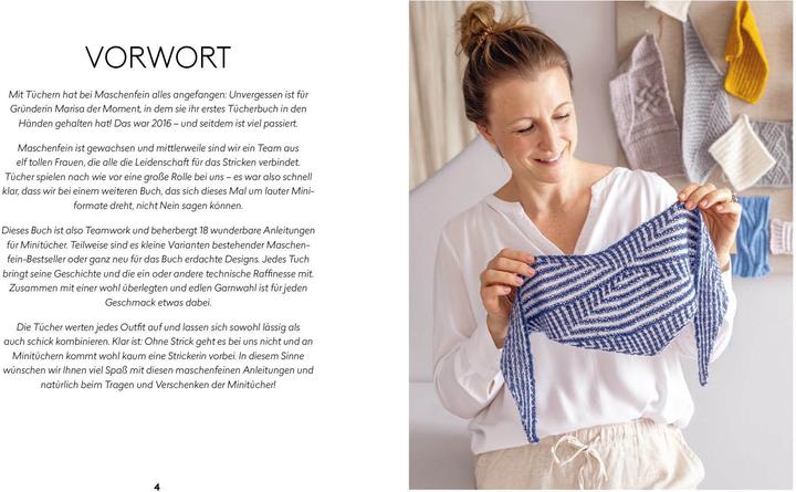 Produktbild Mini-Tücher - Maxi-Chic | Stricken mit @maschenfein (Deutsch, Sandra Groll, Marisa Nöldeke, Lisa Kirchhoff, 2025)