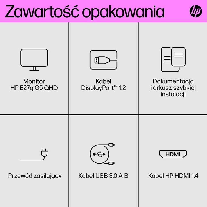 Actual product image HP E27q G5 (2560 x 1440 pixels, 27")