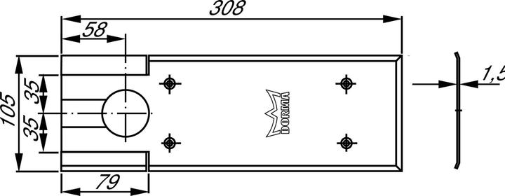 Image du produit Dormakaba Ferme-porte au sol DORMA BTS 75 V, sans (Porte de chambre, Porte d'entrée, Porte-fenêtre, Intérieur)