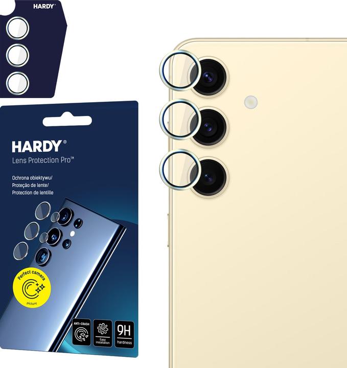 Produktbild 3MK HARDY Lens Protection Pro für Samsung Galaxy S24 - gelb (1 Stück, Samsung Galaxy S24)
