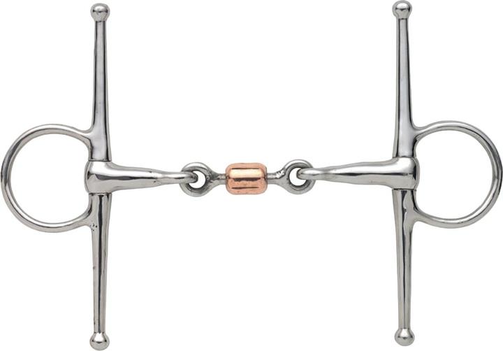 Actual product image Shires Copper roll centrepiece shank snaffle