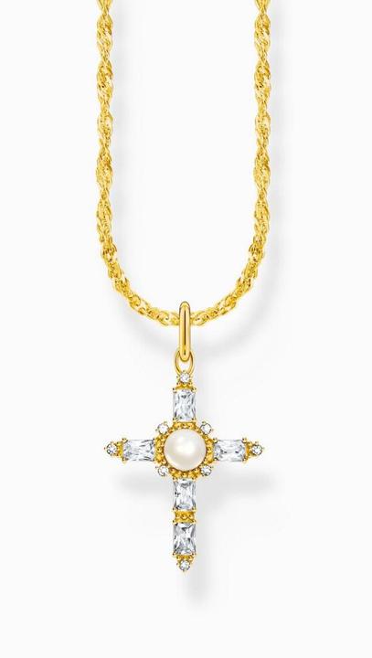 Image du produit Thomas Sabo Chaîne Cross Romance (Perles d'eau douce, Argent sterling 925, 40 - 45 cm)
