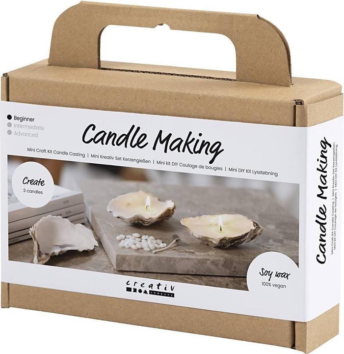 Creativ Company Mini Craft Kit - Candle Casting - Soy Candles In Oyster Shells (977738)