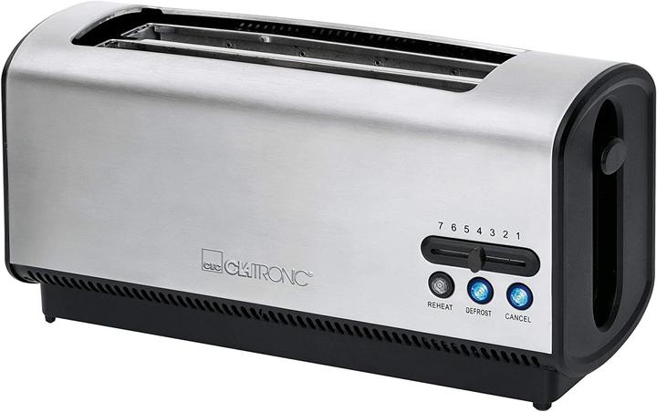 Actual product image Clatronic TA long slot toaster inox