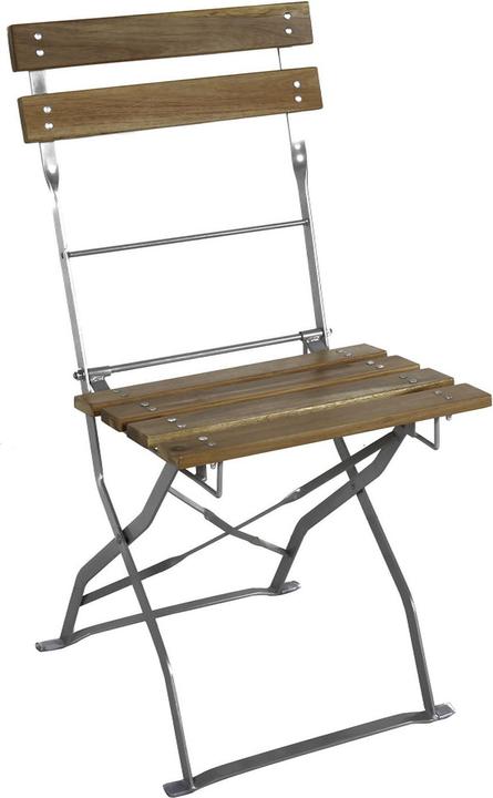 Produktbild Mojawo Biergarten Set Klapptisch + 4 Klappstühle klappbar Stahl Akazieholz 120x70cm (120 cm)