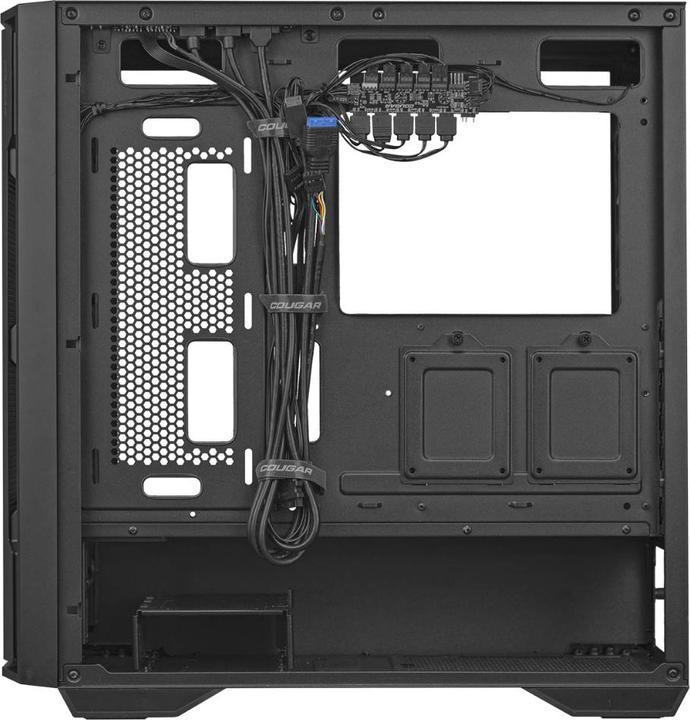 Actual product image Cougar Uniface RGB Black | PC Case | Mid Tower / Mesh Front Panel / ARGB Fans / TG Left Panel / (ATX, SSI CEB, Mini-ITX, mATX)
