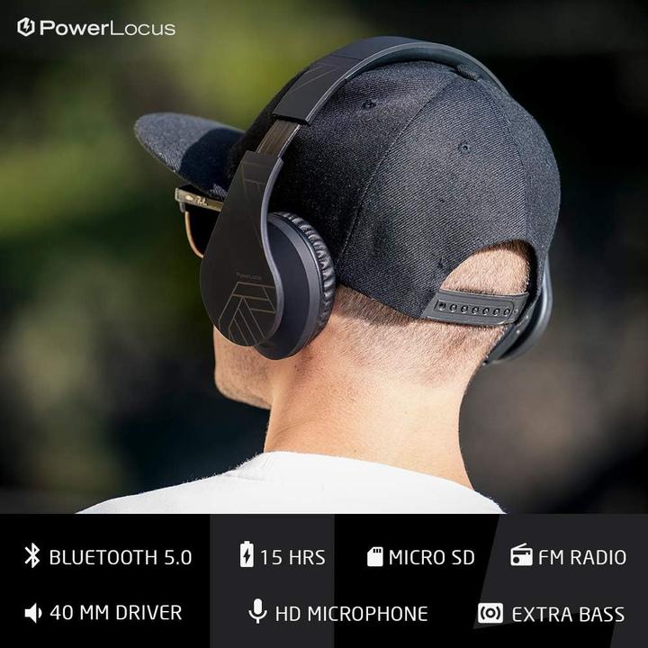 Immagine prodotto PowerLocus Cuffie senza fili P2 (nero) (20 h, Senza fili)