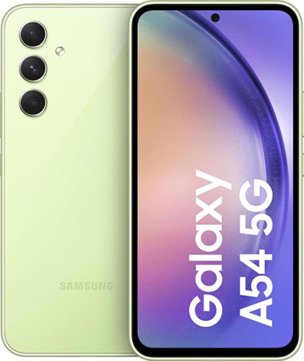 Immagine prodotto Samsung Galaxy A54 5G (128 GB, Fantastico Lime, 6.40", Doppia SIM Ibrida, 50 Mpx, 5G)