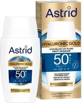 Actual product image Astrid Filling Daily Facial Fluid Spf 50 Hyaluronic Gold - 50 Ml (Sun cream face, SPF 50, 50 ml)
