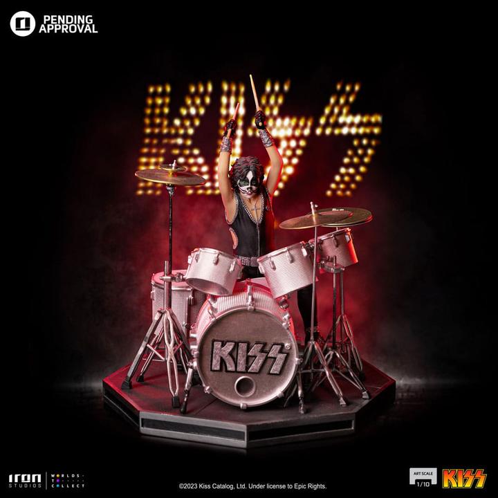 Actual product image Iron Studios Kiss Art Scale Statue 1/10 Peter Criss Limited Edtition 22 cm