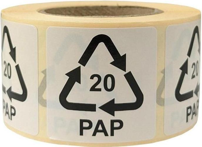 Produktbild Transpak Etiketten f.Italien Masse 35x35mm Haftpapier weiss selbstklebend Aufdruck 20 PAP (Wellpappe)