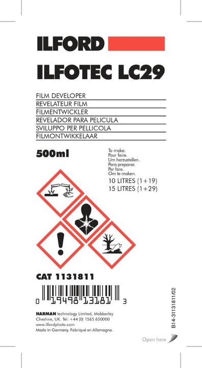 Image du produit Ilford ILFOTEC LC-29 DEV (Développeur négatif)