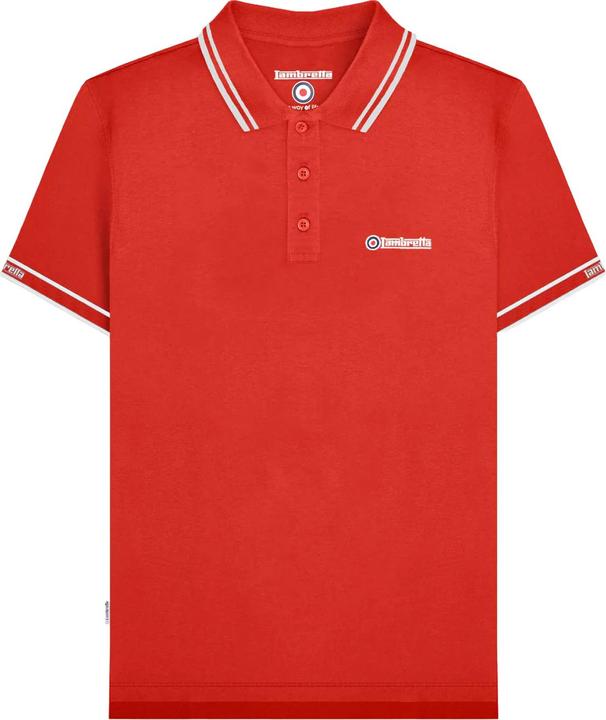 Lambretta SS25 Poloshirt Ärmel mit Markenschriftzug