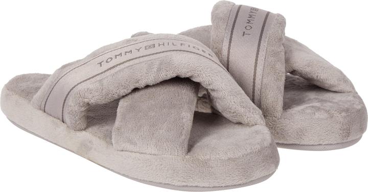 Tommy Hilfiger Damen Bequeme Riemen Hausschuh, City Grey, 35.5 EU (35)