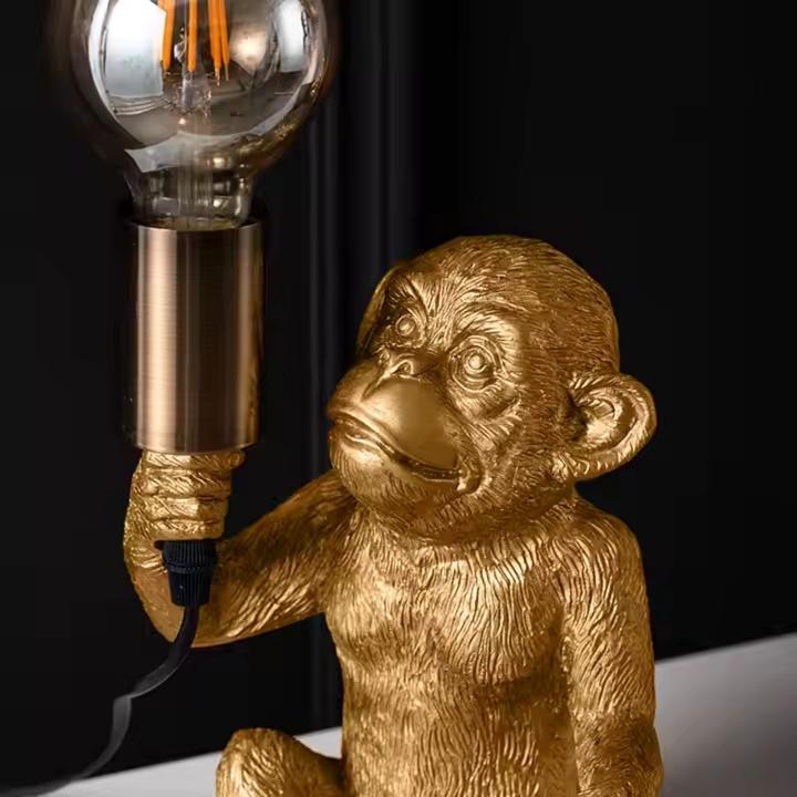 Actual product image Hermex Affenlampe Nachttischlampe Tiermotiv-Beleuchtung Affen-Dekoleuchte (E27)