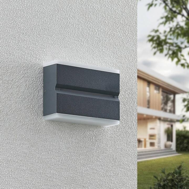 Image du produit Prios Applique d'extérieur LED Itarion, diffuseur blanc opale (670 lm, IP54)