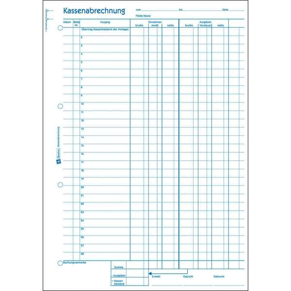 Produktbild Avery Kassenabrechnung (50 x)