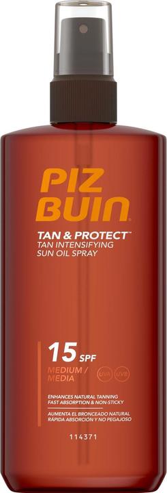 Piz Buin Tan & Protect Oil Spray (Sun spray, SPF 15, 150 ml, 164 g)