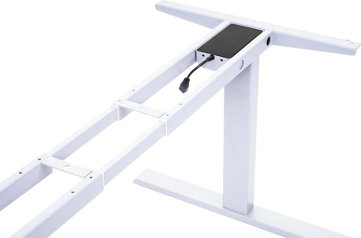Produktbild Swisshandel24 Gestell, variables Tischgestell für Eck-Schreibtisch, elektrisch höhenverstellbar Memory 45kg - weis