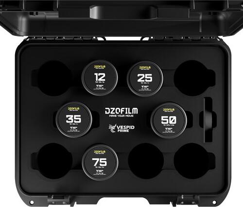 Actual product image Dzofilm Vespid Prime 5-lens Kit V2-16/25/35/50/75mm with case (PL+EF) (L-Mount, full size)