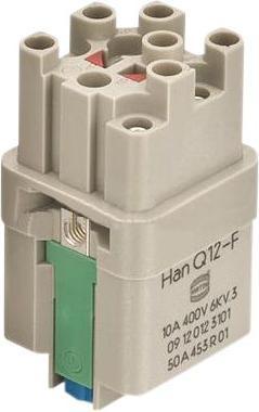 Image du produit Harting Insert femelle Han Q 12/0 douille à 12 pôles, à sertir, commander séparément les broches de codage