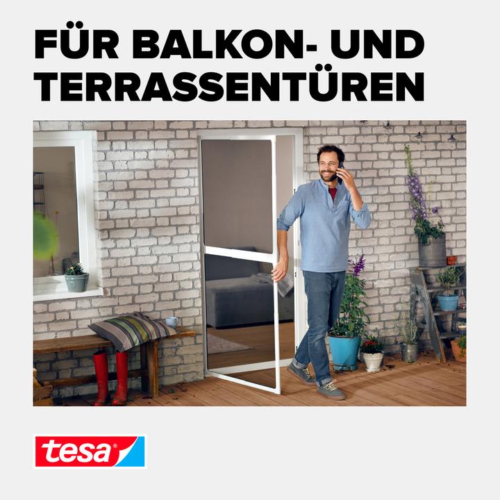Produktbild tesa FALT Insektenschutz Adapter für Türen, Tür-Klemme für die Montage ohne Bohren oder Schrauben (4 x 11 x 15 cm)